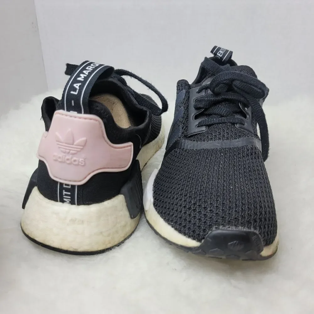 Adidas NMD R1 Black Pink B37649 Running Womens Sneaker Shoes Size 8
